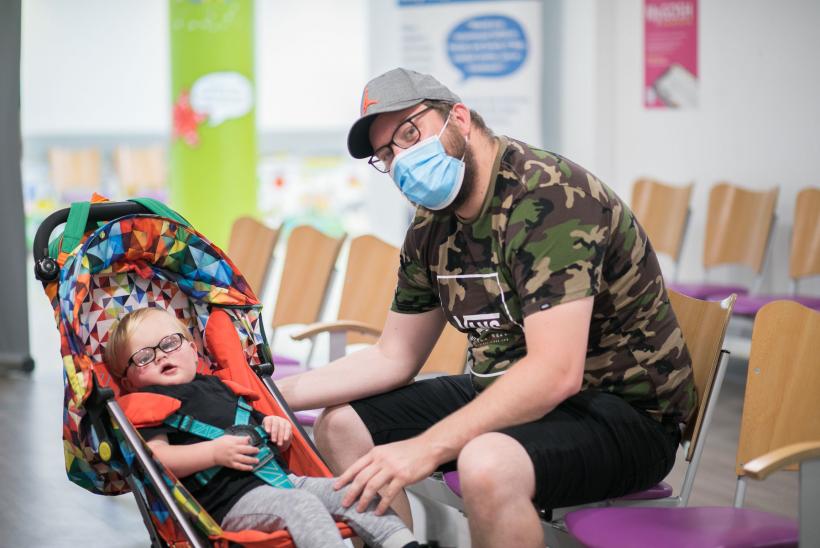 Dad and child at GOSH