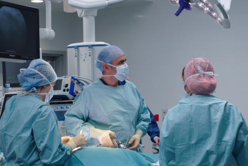 Consultant Paolo De Coppi in surgery at GOSH