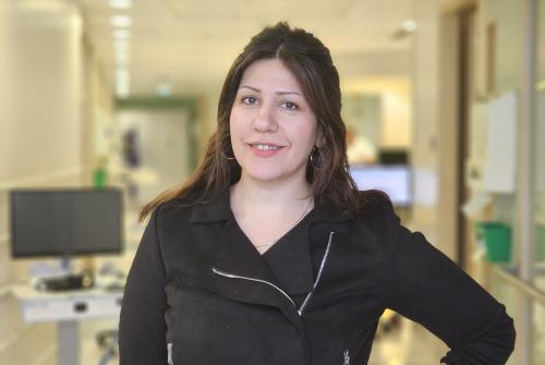A female interpreter appears while stood on the Bumblebee Ward